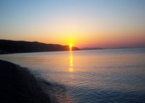 закат на море